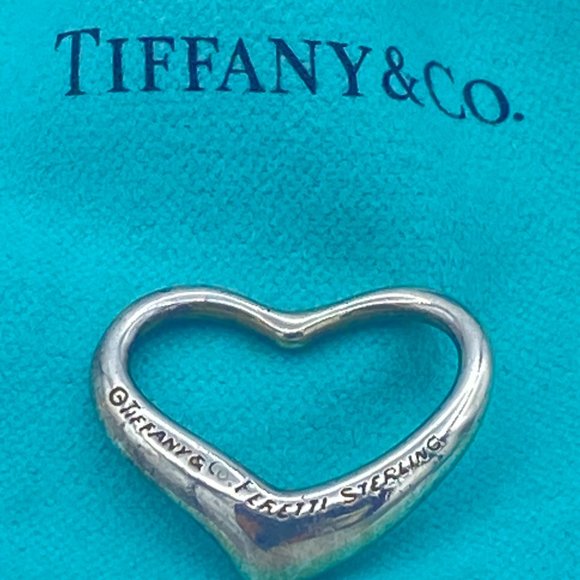 Tiffany & Co Sterling Sliver Elsa Peretti Open Heart Pendant - Picture 2 of 7